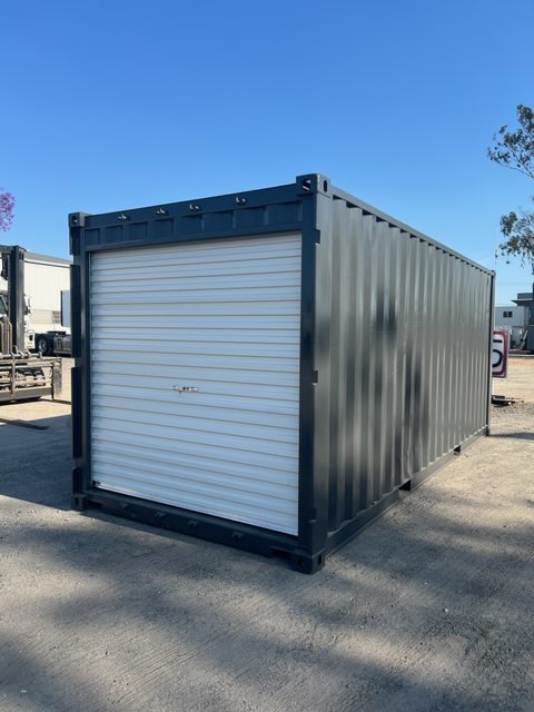 Roller doors and ventilation on a modified container
